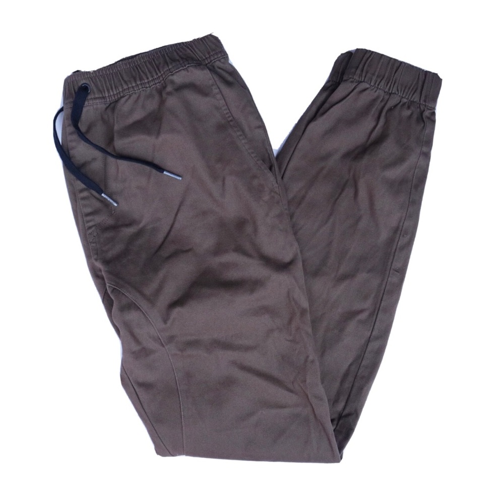 Zanerobe Pants Mens 32 Brown Elastic Waistband Drawstring Joggers Comfort 32x31